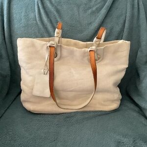Dooney & Bourke Cream East West Tote Purse